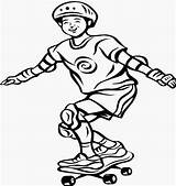 Pintar Skateboard Andando Menino Skatista Esportes Skatistas Joelheira Colorat Baieti Tornozeleira Planse Esporte sketch template