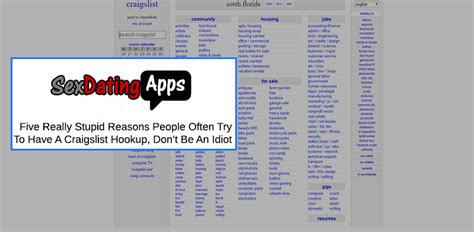 Craigslist Hookup Advice Five Reasons People Try But You