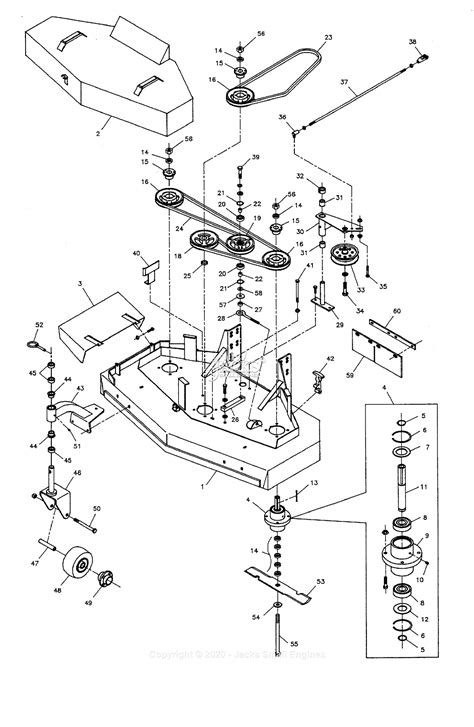 ferris hwb hydrowalk series   mower deck parts diagram   mower deck complete
