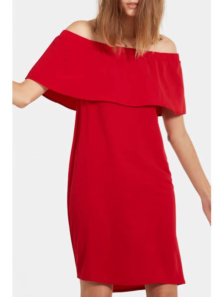 ruffle dress rood costes fashion