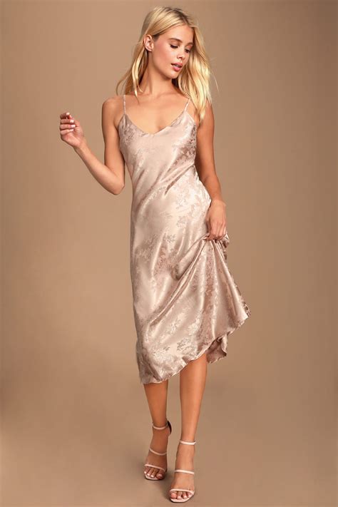 calla love champagne jacquard satin slip dress satin slip dress