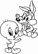 Baby Tunes Looney Coloring Coyote Tweety Pages Squabble Wile Drawing Who Printable Kids sketch template