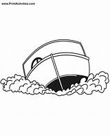 Boat Coloring Motor Pages Boats Clipart Small Cottages Lakes Great Library Popular Cargo Ship sketch template