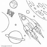 Coloring Rocket Pages Ship Printable Space Boys sketch template