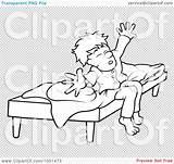 Waking Boy Clip Outline Illustration Royalty Vector Dero sketch template