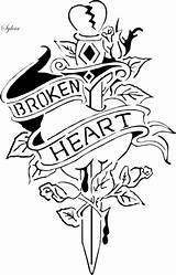 Broken Heart Coloring Pages Tattoo Bleeding Designs Drawing Hearts Drawings Getcolorings Quotes Patterns Color Scroll Print sketch template