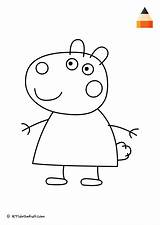 Peppa Pig Sheep Suzy Coloring Pages Drawing Kolorowanki Kids Sketch Draw Colouring Template Let Rękodzieło Drawings Rzemieślnictwo Easy Rabbit Simple sketch template