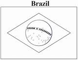 Flag Brazil Coloring South Flags America Pages sketch template