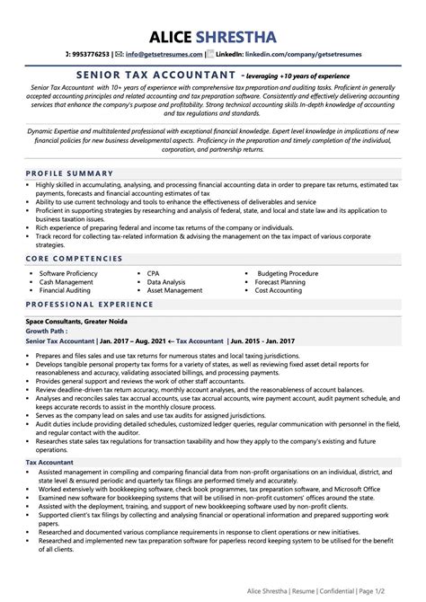 tax accountant resume examples template  job winning tips