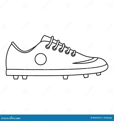 soccer boot icon outline style stock vector illustration  hobbies