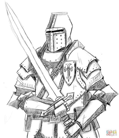 medieval knight drawing  paintingvalleycom explore collection