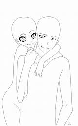 Bocetos Dibujar Hugging sketch template