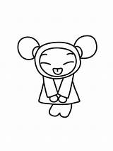 Pucca Coloring4free sketch template