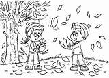 Fall Coloring Season Nature Pages Printable Kids Drawing Colouring Autumn Drawings Landscape Kb sketch template