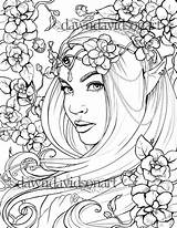 Coloring Fairy Printable Pages Colouring Freckles Adults Sold Etsy sketch template