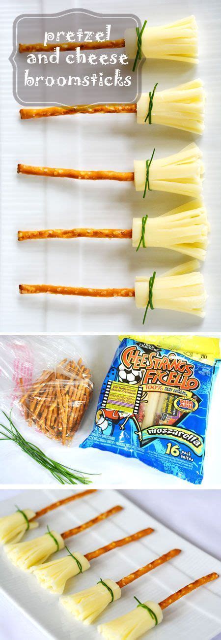 Halloween Treat Cheese And Pretzel Broomsticks These Are So Easy And