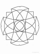 Mandalas Geometrischen Mustern sketch template