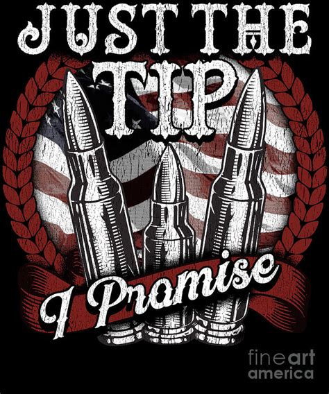 funny just the tip i promise usa flag bullet pun digital art by the