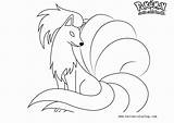 Coloring Pokemon Pages Ninetales Alolan Vulpix Printable Nine Tails Kids Comments Ninetails Color Template sketch template