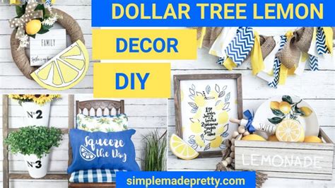 dollar tree lemon decor diy ideas simple  pretty