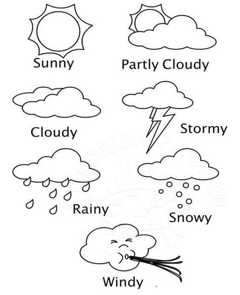 weather coloring pages  printable coloring pages  kids