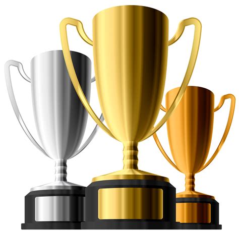 trophy gold silver bronze trophies clipart  clipartingcom