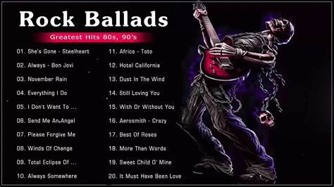 best rock ballads 80s 90s the best rock ballads songs of all time
