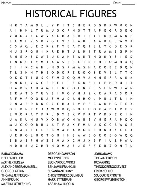 historical figures word search wordmint