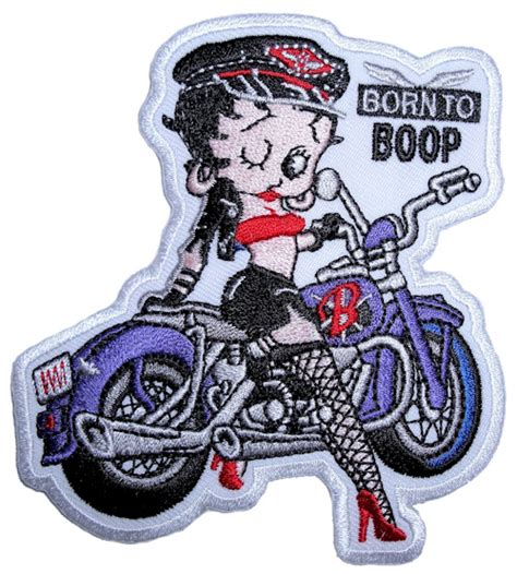 Betty Boop Motorcycle Babe Lady Biker Patch Quality