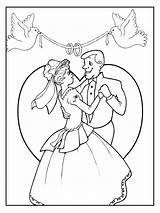Bruidspaar Dansend Huwelijk sketch template