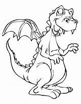 Dragon Coloring Pages Colouring Drawing Easy sketch template