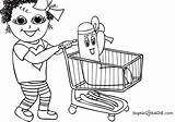 Shopping Coloring Pages Grocery Cart Store Drawing Sophie Colouring Gang Sadie Print Template Getdrawings List Getcolorings Least Doesn Well When sketch template