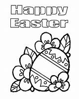 Easter Kids Coloring Printable Pages Printables Egg Happy Activity Colouring Bunny sketch template