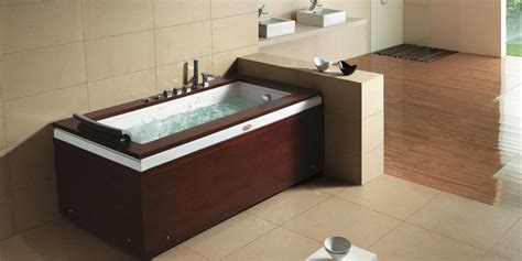 1 person luxury massage hydrotherapy solid wood bathtub with bluetooth