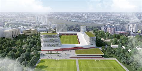 football stadium   netherlands integrates mixed  towers