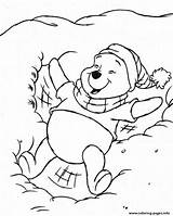 Coloring Pooh Printables Snow Pages Printable sketch template