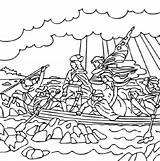 Delaware Crossing Boat Patriots Crosses sketch template