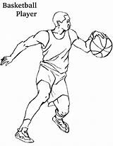Basketball Coloring Player Pages Girl Getcolorings Getdrawings sketch template