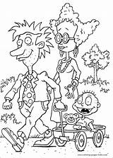 Rugrats Coloring Pages Cartoon Printable Color Sheets Pickles Book Print Colouring Tommy Kids Character Cartoons Sheet Ausmalbilder Characters Printables Mercedes sketch template