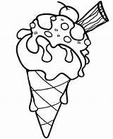 Ice Cream Cone Coloring Summer Printable Children Topcoloringpages sketch template