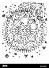 Colorare Natalizi Disegni Natale Bambini Decore Snowflake Alamy Donnad sketch template