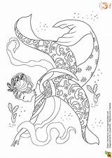 Coloring Coloriage Des Sirene Sirène Mermaid Pages Chine La Mermaids Chat Belle sketch template