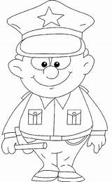 Pages Coloring Police Policeman Officer Printable Helpers Community Kids Colouring sketch template
