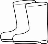 Boots Clipart Outline Clip sketch template