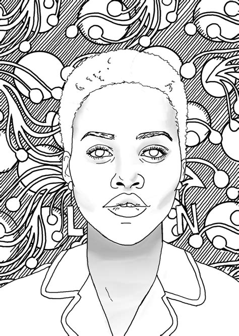 black girl drawing coloring pages