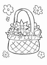 Basket Coloring Flowers Pages Perfect Flower Dude Kids Color Print Sketch Library Clipart Template Popular Utilising Button Book sketch template