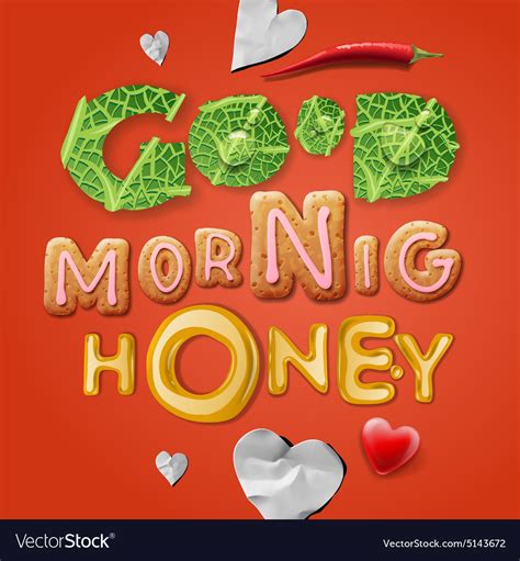 Good Morning Honey Royalty Free Vector Image Vectorstock