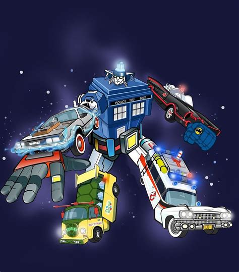 voltron created from the iconic vehicles of geek culture heroes comicos pinterest