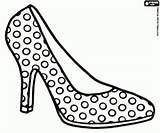 Schoen Schoenen Hak Pois Hoge Vrouwen Scarpa Tacco Zapato Stippen Hakken Kleurplaatkleurplaten Tacón Shoe Uitprinten Drawing Colorare Scarpe Disegni Lunares sketch template