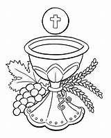 Communion Chalice sketch template